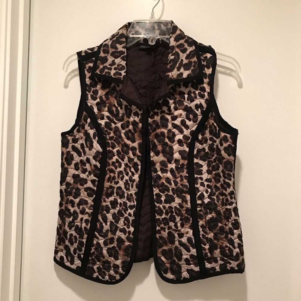 For Cynthia brand leopard vest size small
